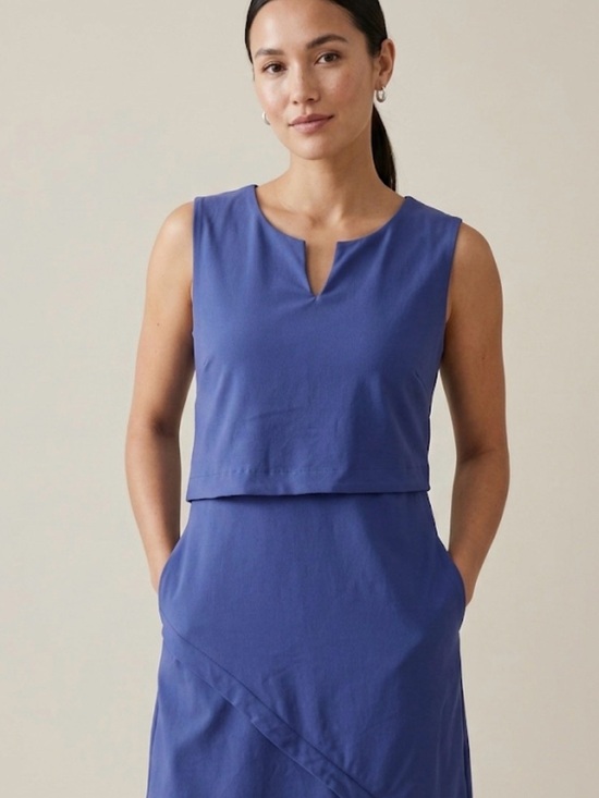 Porto Dresses & Skirts - NWT 215$ Porto San Francisco Sleeveless layered Poppycock Dress in Periwinkle M